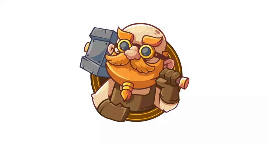 Logo du site de CraftPix représentant un forgeron