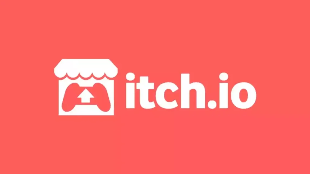 Logo d'itch.io présentant une icône de manette de jeu stylisée avec une flèche vers le haut