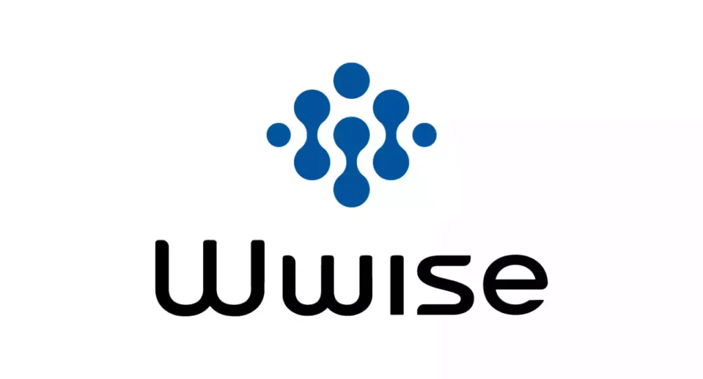 Logo officiel de Wwise, le middleware audio de référence, affichant un symbole de nœuds bleus interconnectés