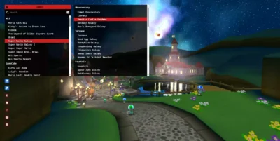 Liste des scènes et jeux disponibles sur noclip.website permettant d'explorer les environnements 3D techniques