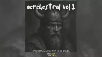 Portrait d'un guerrier viking illustrant le pack de musiques orchestrales pour jeux vidéo de Romain Raynal