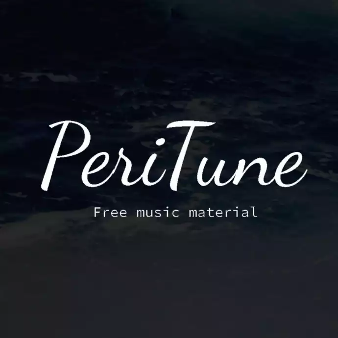 Logo du site PeriTune - Free music material, proposant des musiques gratuites pour les créateurs de jeux vidéo, sur fond marin sombre.