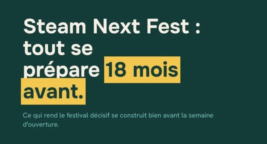 Page de garde du playbook gratuit pour préparer le steam next fest